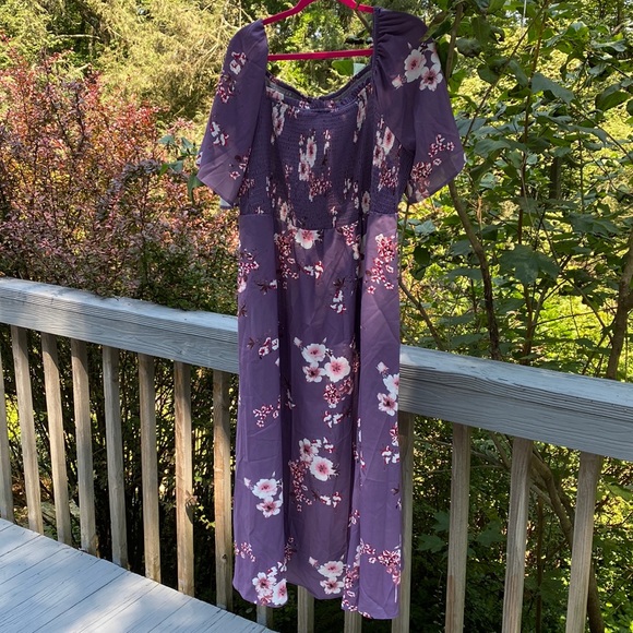 BloomChic Purple Floral Dress Size 22 - Picture 9 of 9
